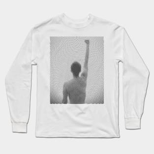 Fist Raised Black (wavy lines) Long Sleeve T-Shirt